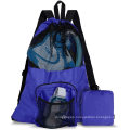 Custom Multifunction Sports Mesh Bag Drawstring Backpack for Soccer Swimming Running Diving